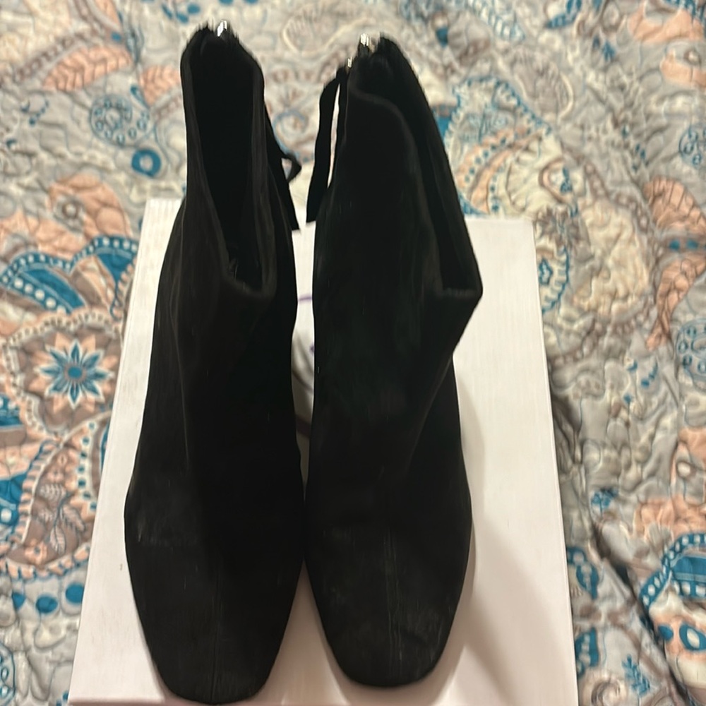 Black suede boots